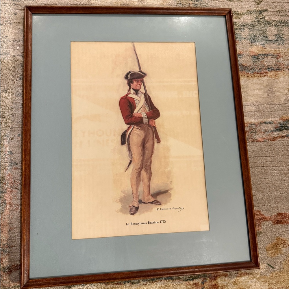 Framed Historical Soldier Print